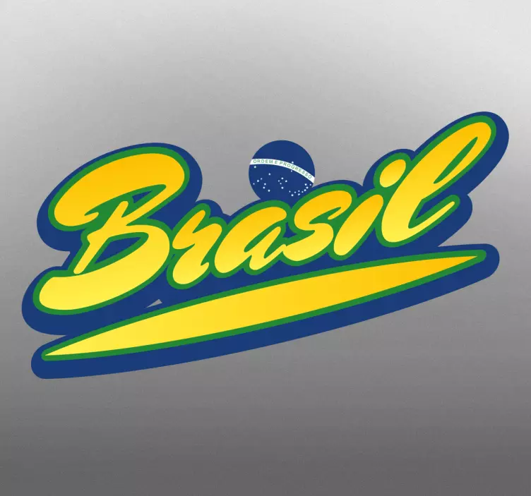 Sticker Brasil lettertype - TenStickers