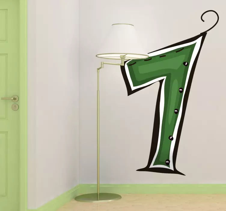 Sticker cijfer één - TenStickers