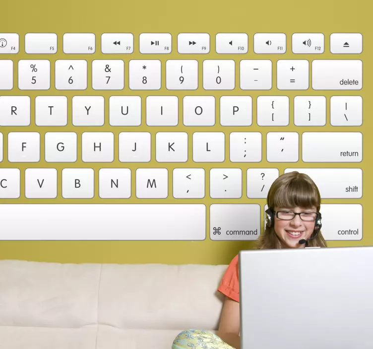 Sticker computer toetsenbord - TenStickers