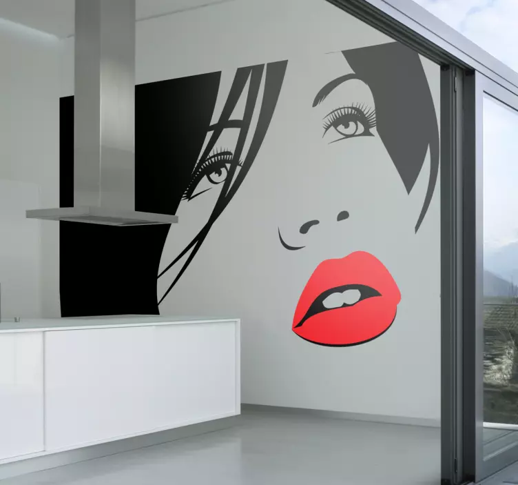 Sticker dame lippen - TenStickers