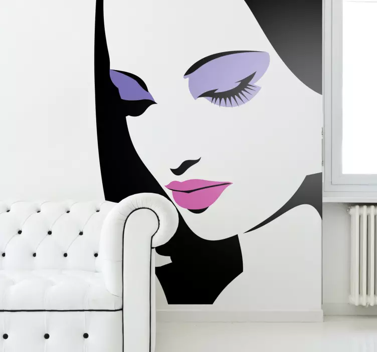 Sticker dame makeup - TenStickers