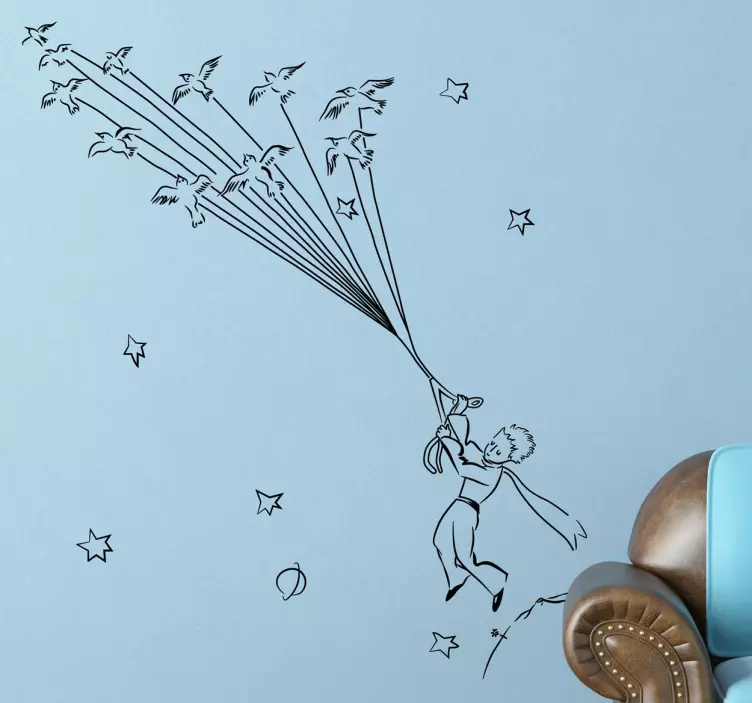 Sticker De Kleine Prins Vertrekt - TenStickers