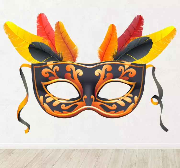 Sticker decoratie carnaval masker - TenStickers