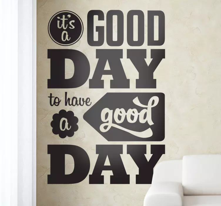 Sticker decoratie good day - TenStickers
