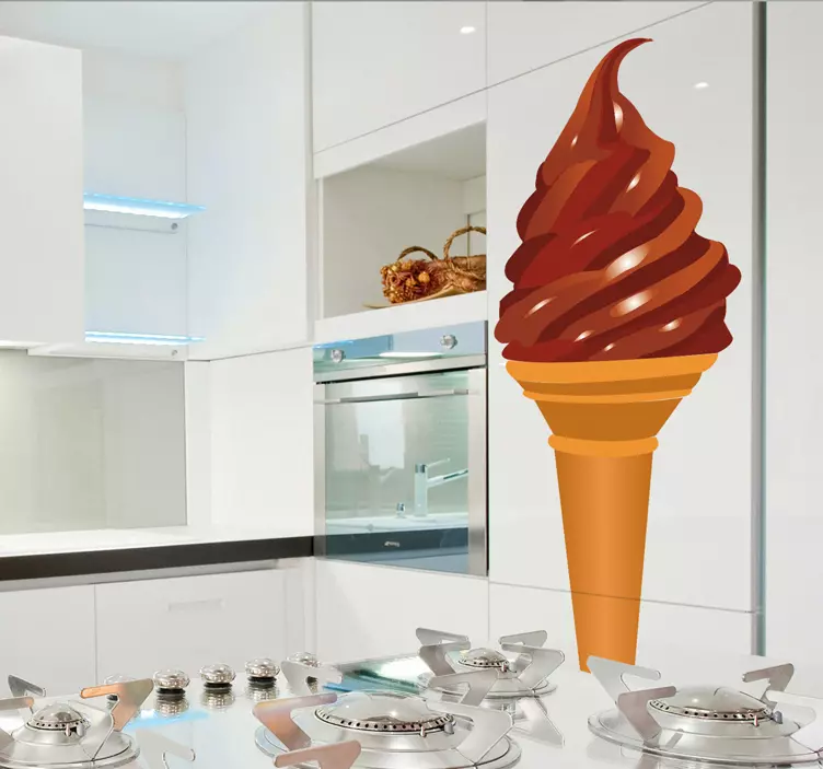 Sticker decoratie keuken ijsje - TenStickers