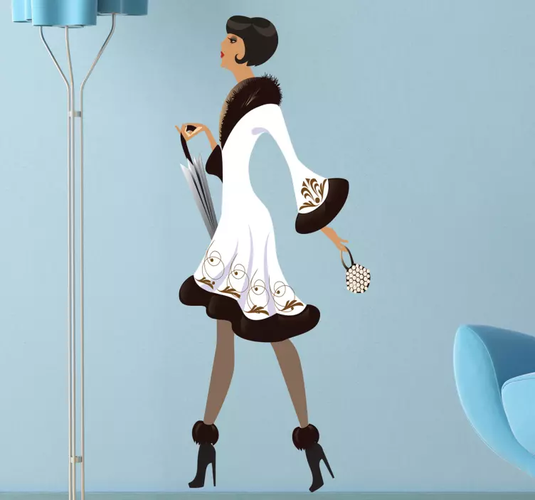 Sticker decoratie mode fashion dame - TenStickers
