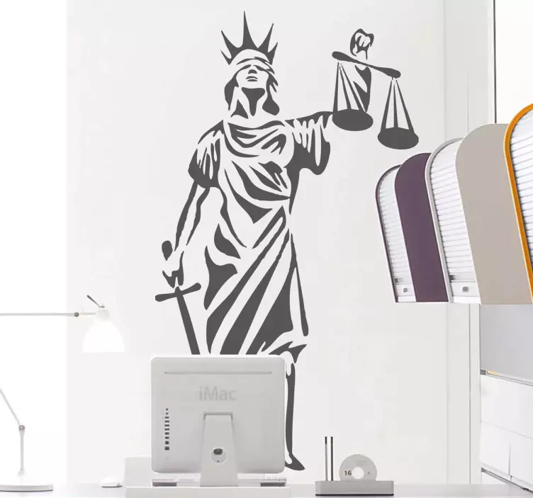 Sticker decoratie symbool van gerechtigheid - TenStickers