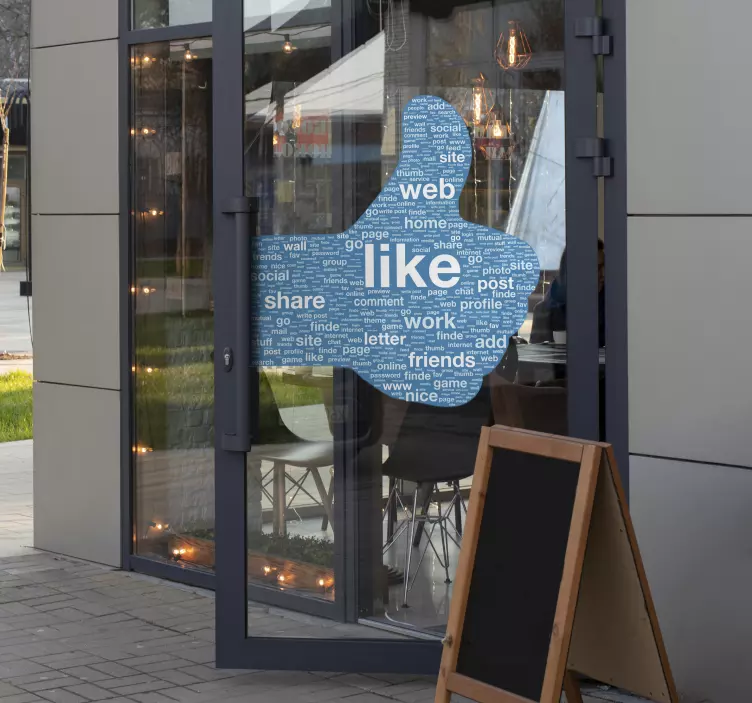 Sticker duim concepten media - TenStickers