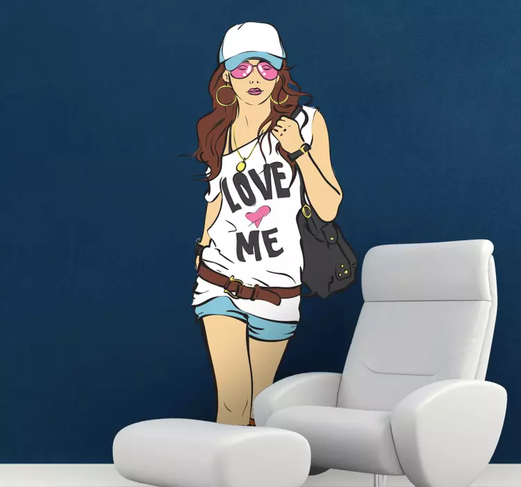 Sticker fahion vrouw - TenStickers