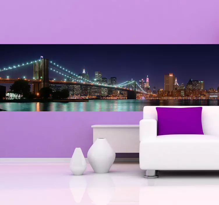 Sticker fotobehang Brooklyn Bridge - TenStickers