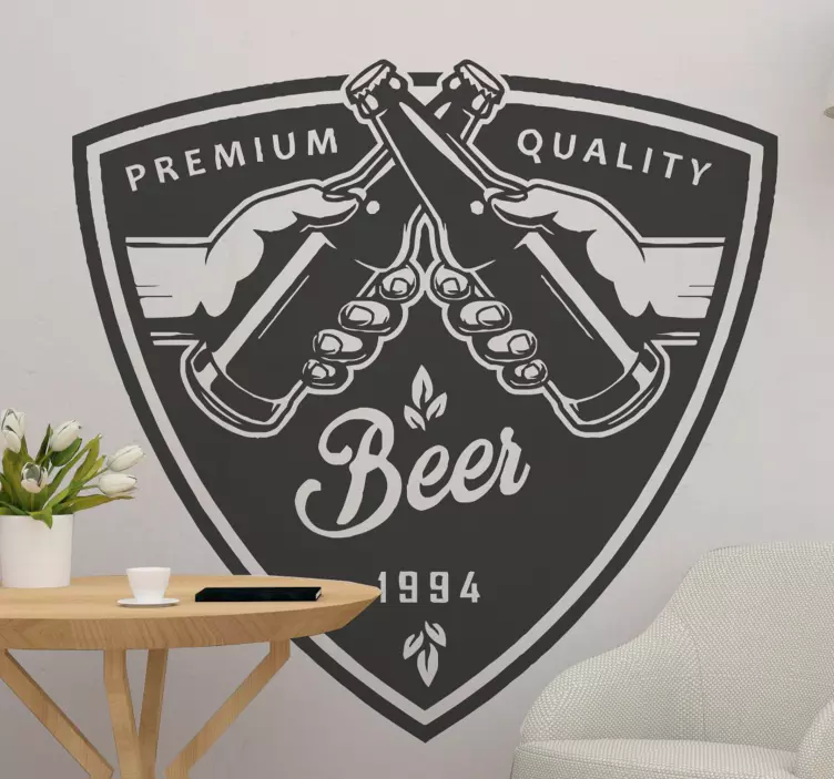 Sticker gastronomie premium kwaliteit bier - TenStickers