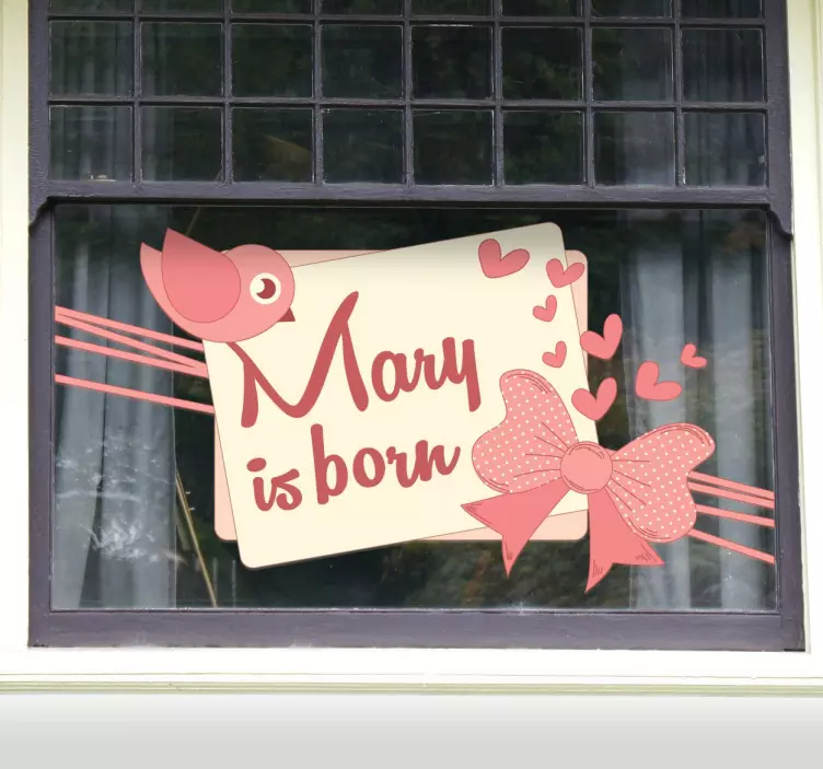 Sticker geboorte dochter - TenStickers