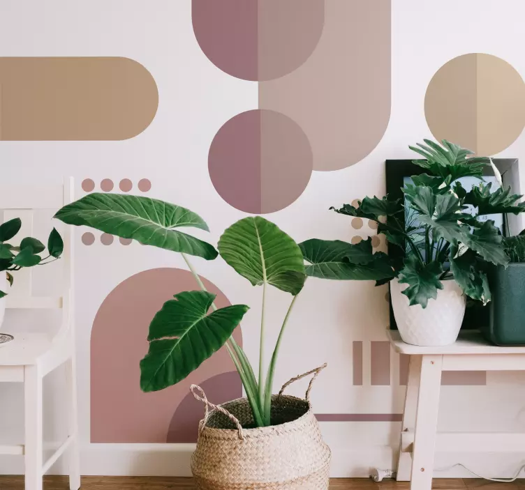 Sticker geometrische vormen organische geometrische patronen - TenStickers