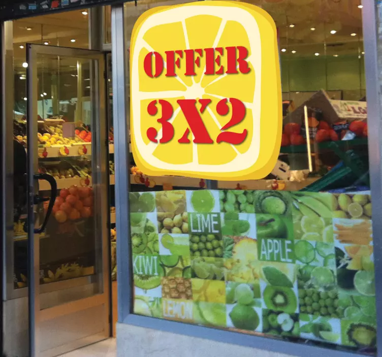 Sticker gesneden citroen promoties winkel - TenStickers