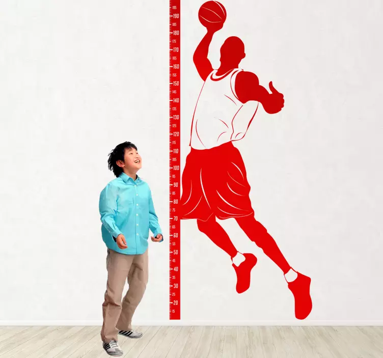 Sticker groeimeter basketbal - TenStickers