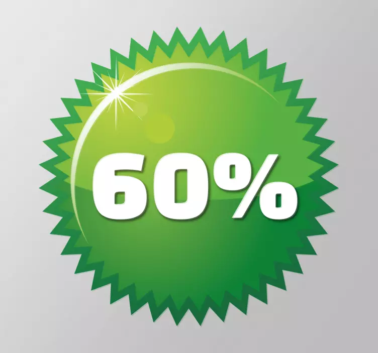 Sticker groene cirkel promotie winkel - TenStickers