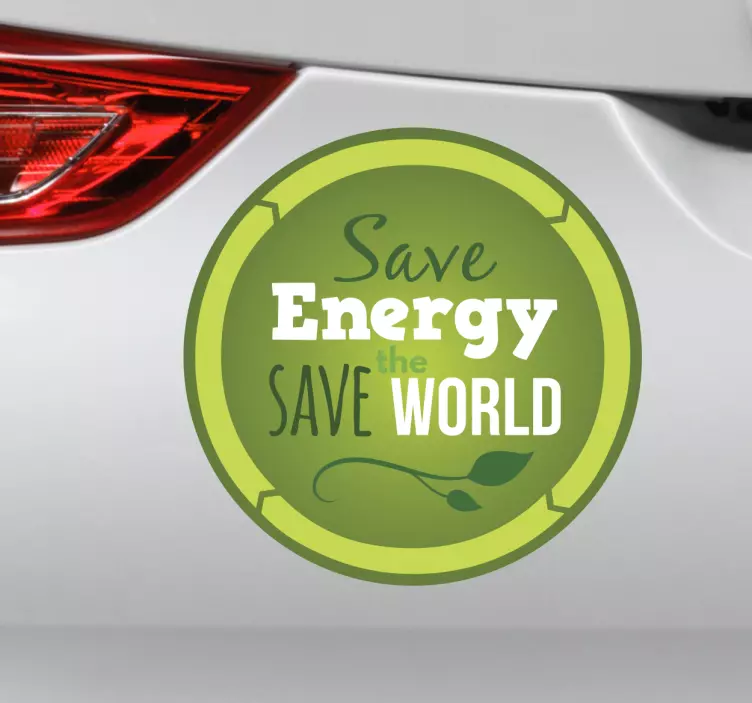 Sticker groene energie save the world - TenStickers