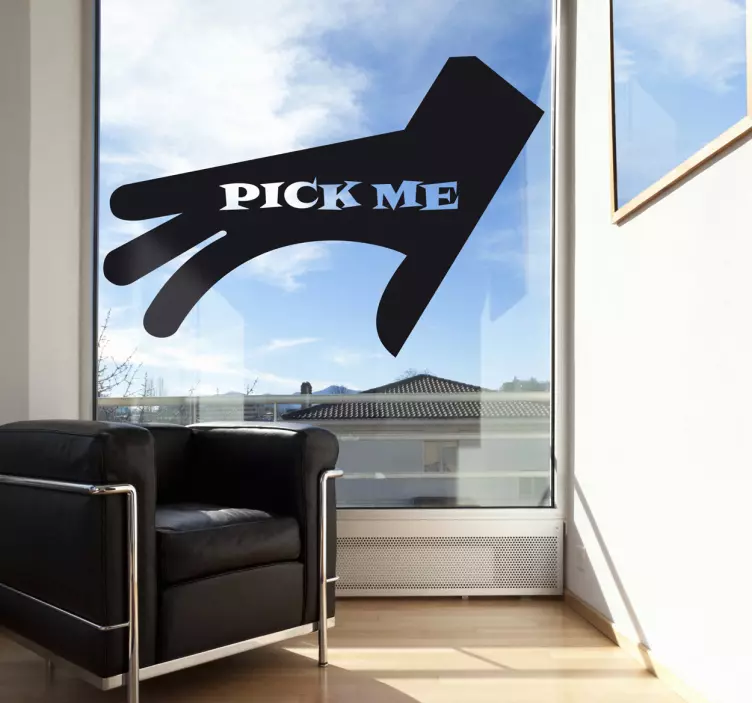 Sticker hand pick me - TenStickers