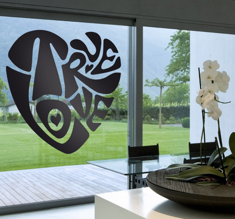 Sticker hart tekst - TenStickers