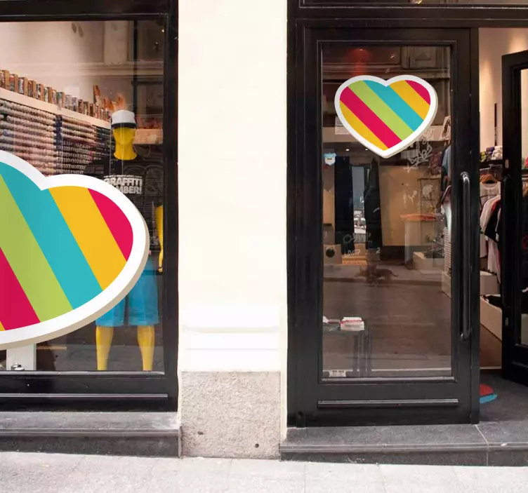 Sticker hartje in kleuren - TenStickers