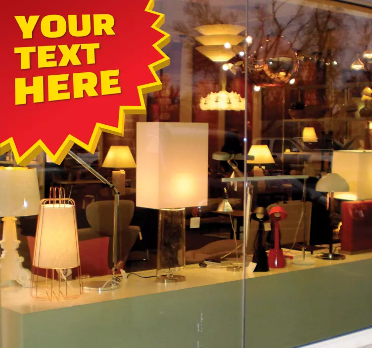 Sticker hoek etalage aanbieding - TenStickers