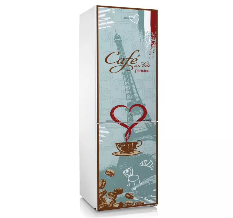 Sticker ijskast Franse koffie - TenStickers