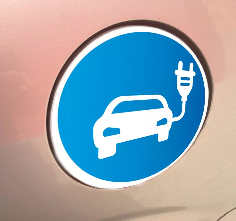 Sticker indicatie electrische auto - TenStickers