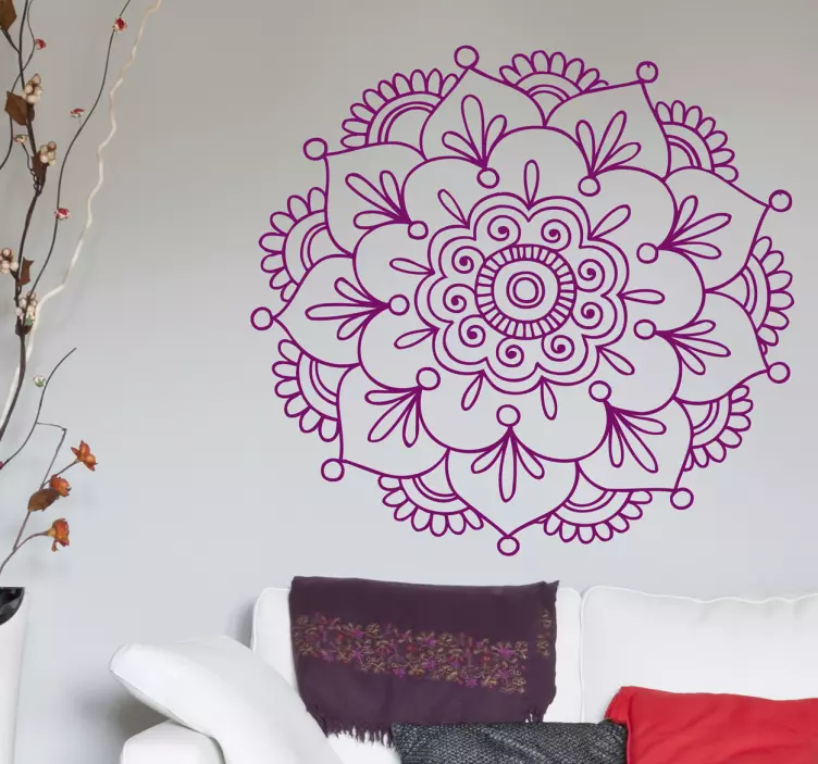Sticker Indische Lotus Bloem - TenStickers