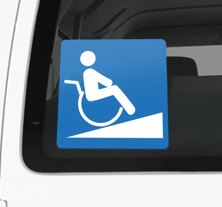 Decoratie sticker auto invalide - TenStickers
