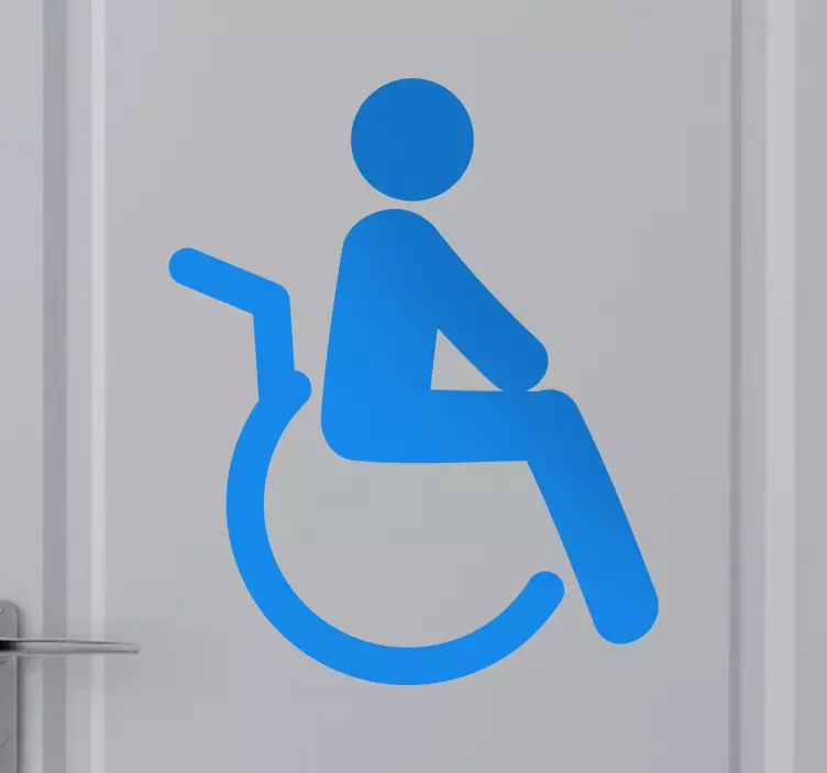 Toilet sticker invalide gehandicapen - TenStickers