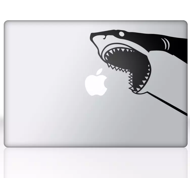 Sticker Ipad Macbook Haai - TenStickers