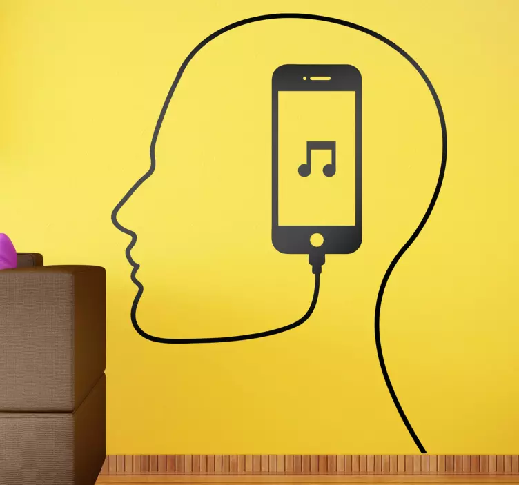 Sticker jongen gezicht itunes - TenStickers