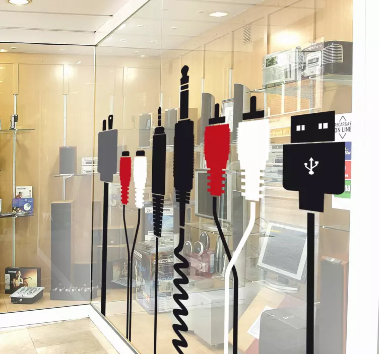 Sticker kabels elektronica - TenStickers