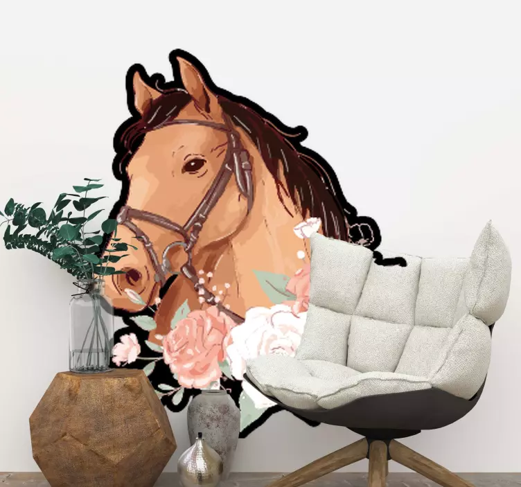 Sticker kat en hond paardenbloem accent - TenStickers