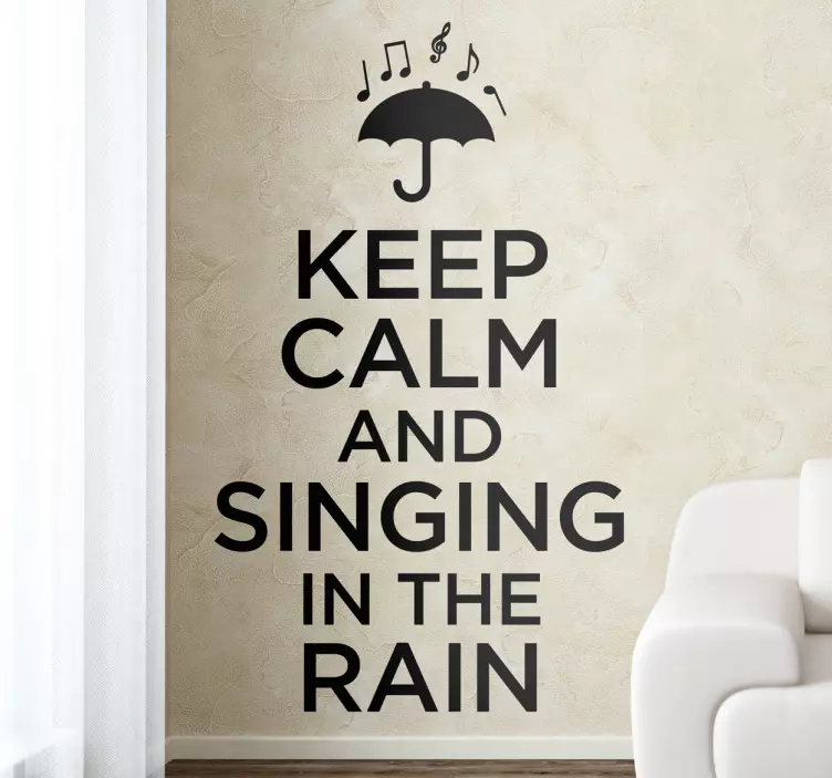 sticker keep calm and sing - TenStickers