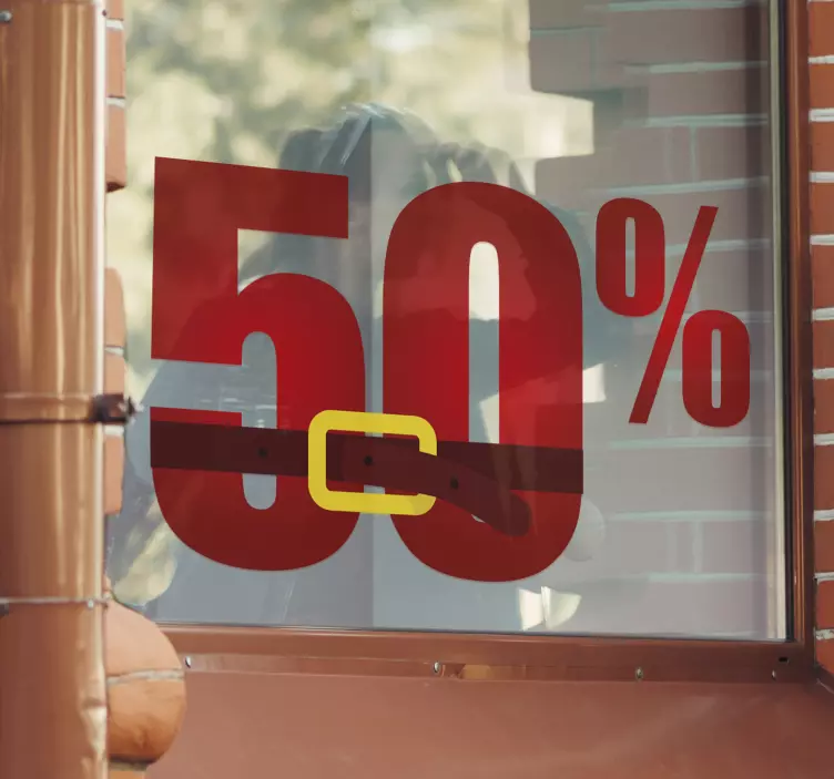 Sticker kerst kerstman promoties - TenStickers