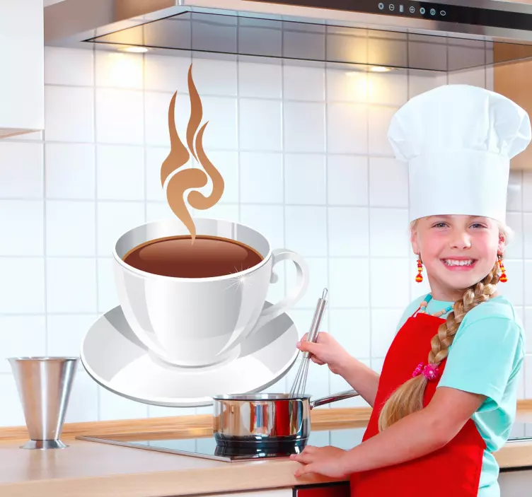 Sticker keuken tas koffie - TenStickers