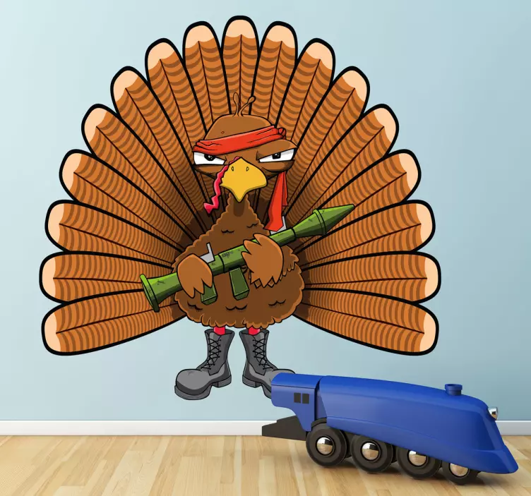 Sticker kind haan oorlog stoer - TenStickers