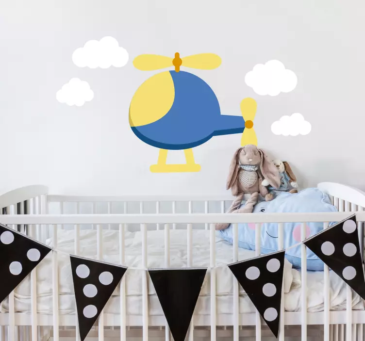 Sticker kind helikopter - TenStickers