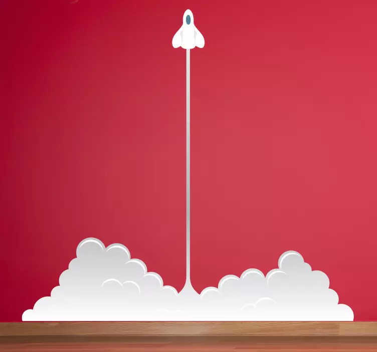 Sticker kind raket opstijgen - TenStickers