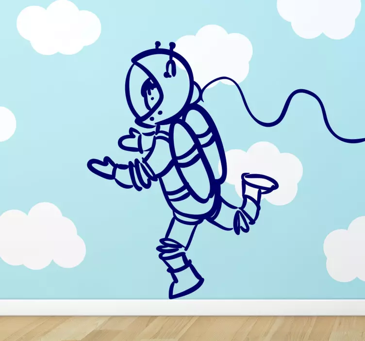 Sticker kinderen astronaut - TenStickers