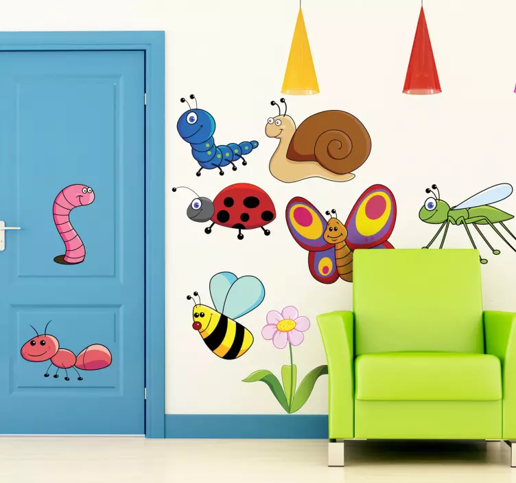Sticker kinderen insecten - TenStickers