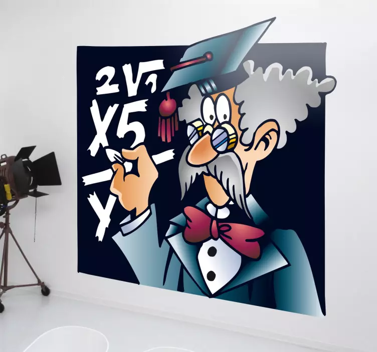 Sticker kinderen oude professor - TenStickers