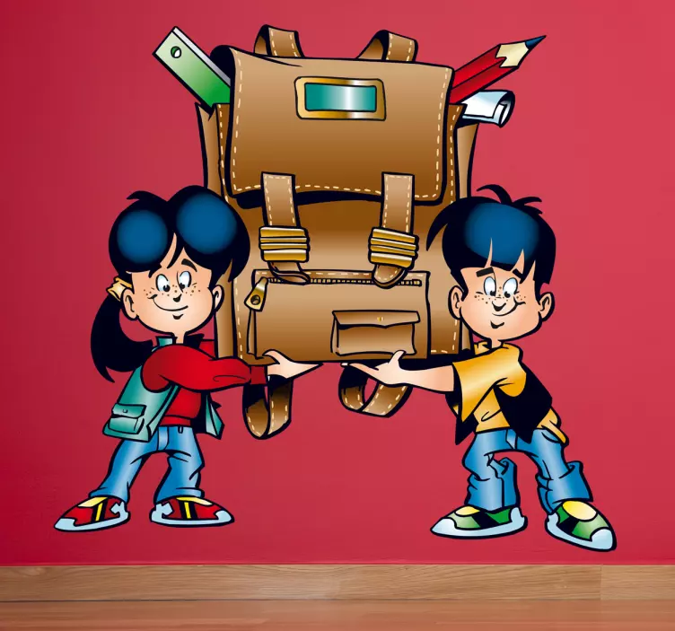 Sticker kinderen reusachtige boekentas - TenStickers