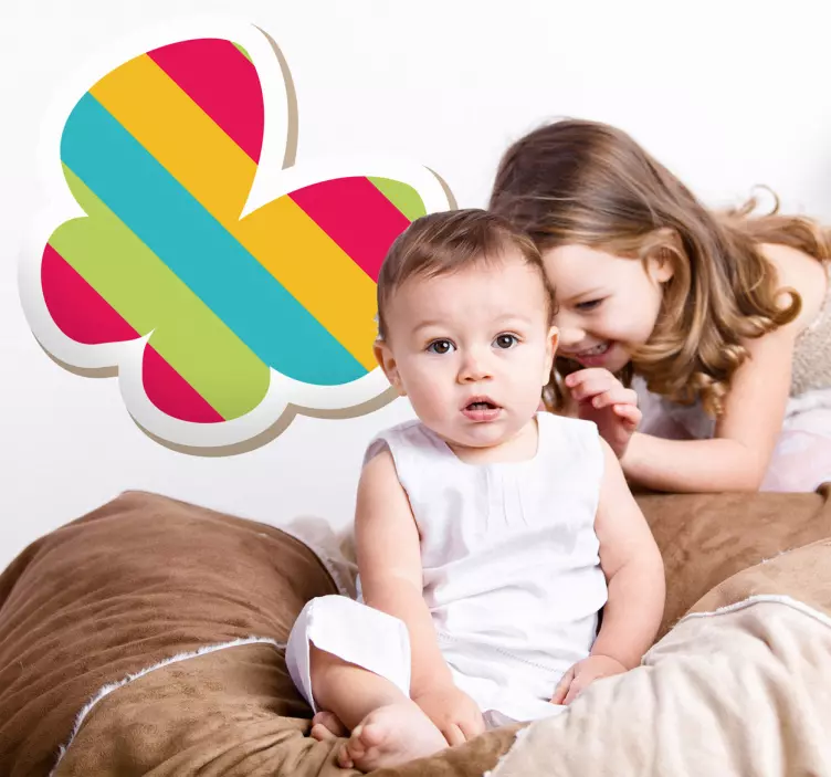 Sticker kinderen vlinder kleuren - TenStickers