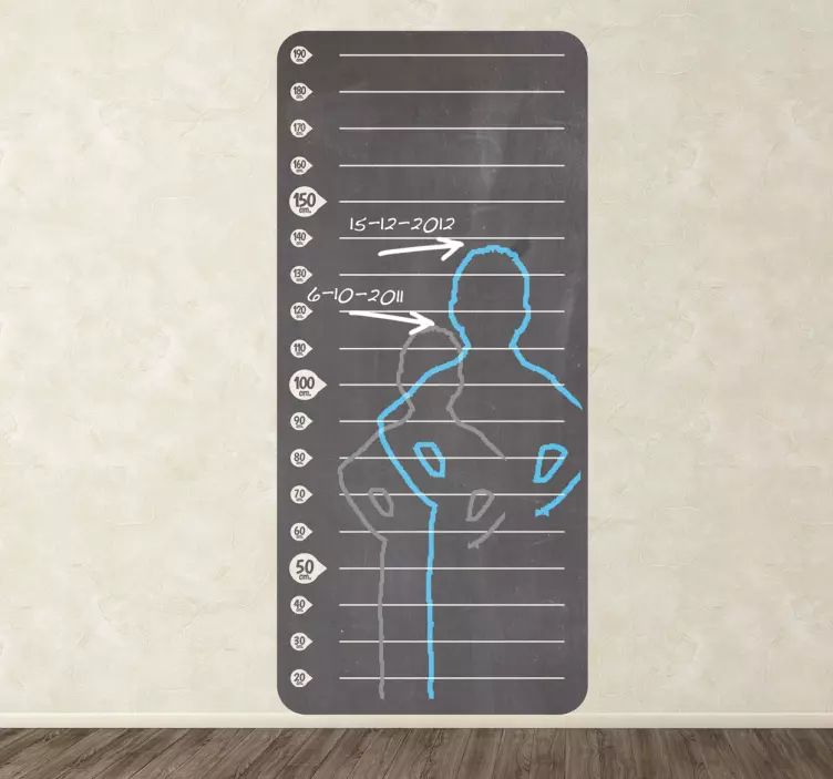 Sticker kinderkamer groeimeter krijtbord - TenStickers