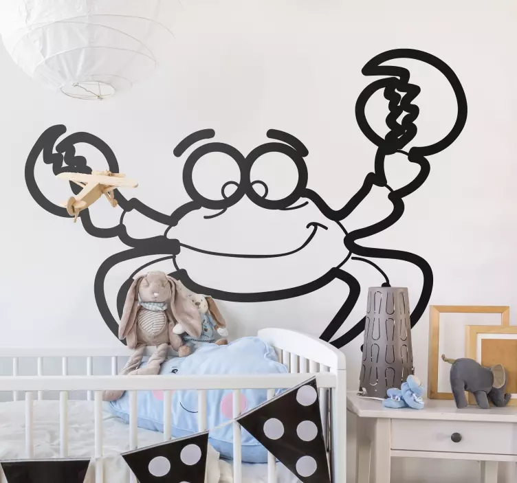 Sticker kinderkamer krab - TenStickers
