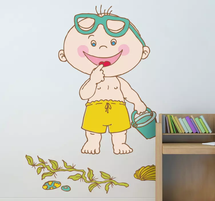 Sticker kinderkamer peuter strand - TenStickers