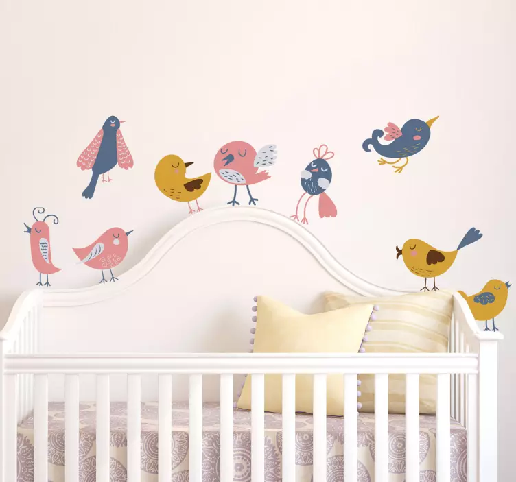 Vogels muursticker kinderkamer - TenStickers