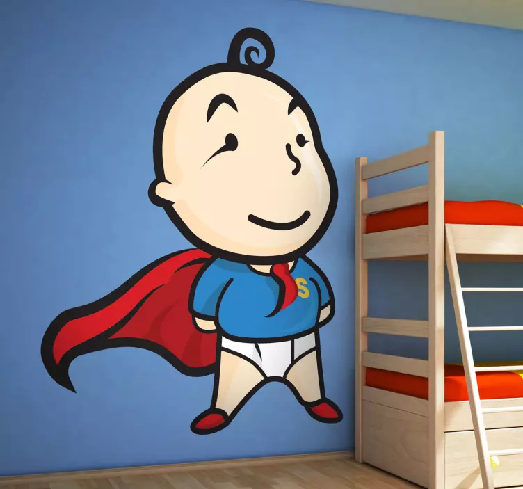 Sticker kinderkamer superheld baby - TenStickers